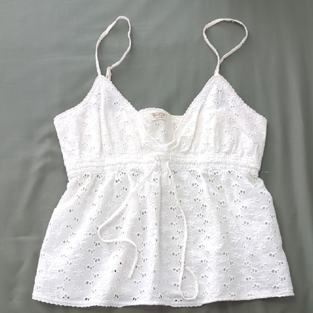 White Eyelet Brandy Melville Top